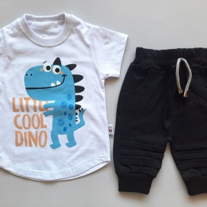 ست تیشرت شلوارک دایناسور امیرکوچولو