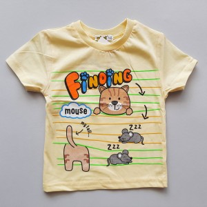 تیشرت آستین کوتاه ببر زرد روشن