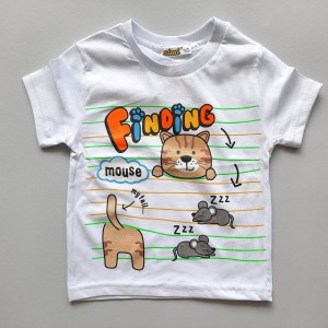 تیشرت آستین کوتاه ببر سفید