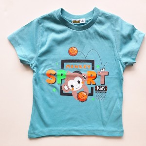 تیشرت آستین کوتاه میمون آبی