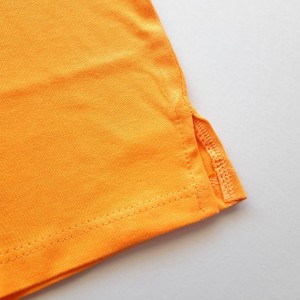 تیشرت آستین کوتاه یقه دار نارنجی آنیل