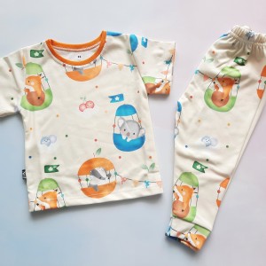 ست تیشرت شلوار راحتی بالون میوه ای SED