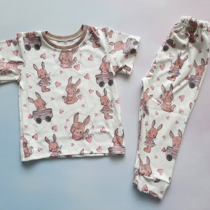 ست تیشرت شلوار راحتی خرگوش قلب SED