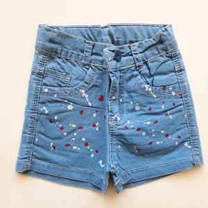 شلوارک دخترانه آبرنگ جین