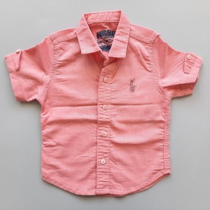 پیراهن پسرانه ساده صورتی طاها