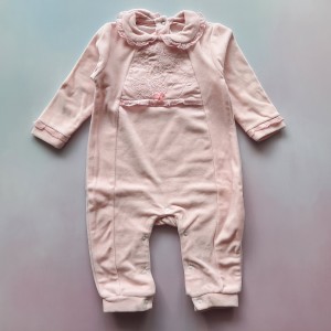 سرهمی مخمل صورتی یقه ب ب مهتابیبی