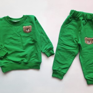 بلوز و شلوار دورس تدی سبز آنیل