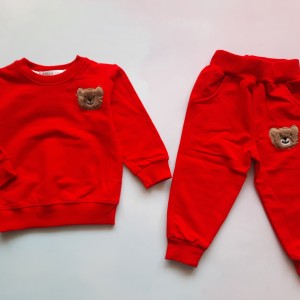 بلوز و شلوار دورس تدی قرمز آنیل