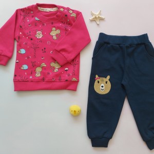 بلوز و شلوار موش سرخابی آنیل