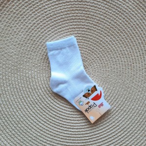 جوراب سفید ساق دار نوزادی
