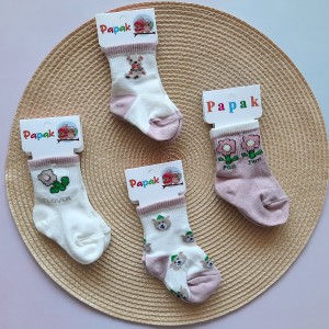 جوراب گل و خرس ساق دار نوزادی