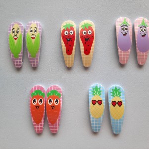 جفت گیره مو نوزادی طرح میوه