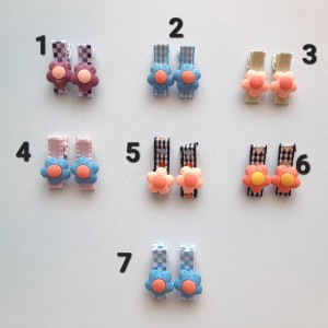 جفت گیره مو انبری نوزادی طرح گل