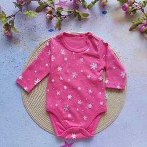 بادی آستین بلند تمام چاپ برف سرخابی وچیون