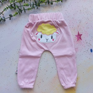 شلوار گلدوزی ببعی صورتی وچیون