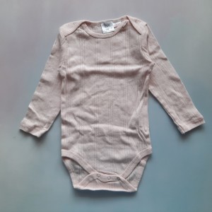 بادی آستین بلند صورتی سوزنی zara