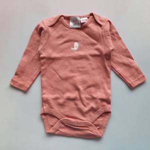 بادی آستین بلند گنجشک صورتی zara