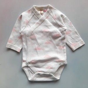 بادی آستین بلند ابر صورتی zara