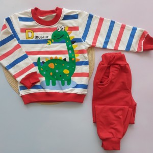 بلوز و شلوار دورس دایناسور قرمز kids