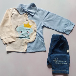 پیراهن و شلوار مجلسی فیل آبی kids