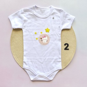 بادی آستین کوتاه دندونی چاپی