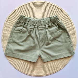 شلوارک کتان سبز امیرکوچولو