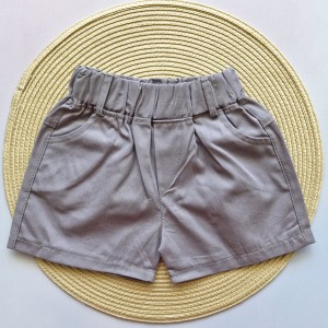 شلوارک کتان طوسی امیرکوچولو