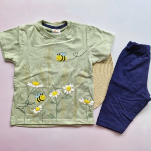 تیشرت و شلوارک گندمزار سبز kids