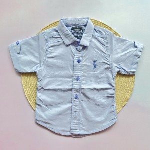 پیراهن پسرانه آستین کوتاه آبی طاها kids