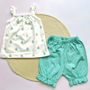 تاپ و شلوارک سیب سبزآبی وچیون