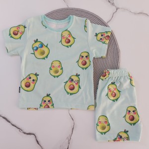 ست تیشرت شلوارک راحتی آووکادو kids