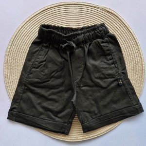 شلوارک کتان کاغذی سبز تیره سیمپسون