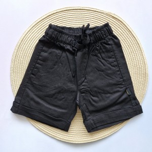 شلوارک کتان کاغذی مشکی سیمپسون