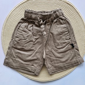 شلوارک کتان کاغذی خاکی سیمپسون