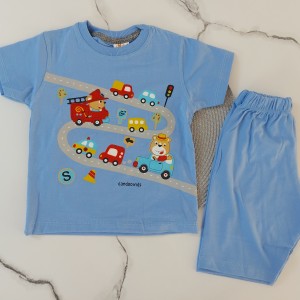 تیشرت و شلوارک جاده آبی kids