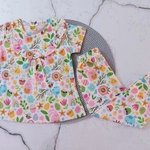 ست تیشرت شلوار راحتی یقه چیندار بهار kids