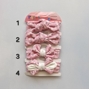 هدبند گره ای گل گلی صورتی پاپک