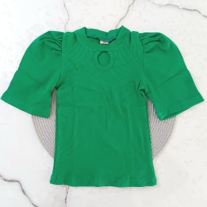 تیشرت آستین چین دار سبز kids