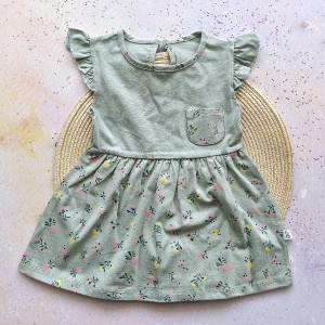 پیراهن راحتی گل گلی سبز وچیون