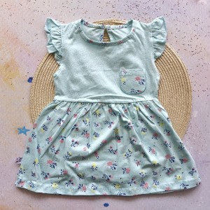 پیراهن راحتی گل گلی آبی وچیون