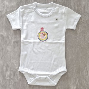 بادی آستین کوتاه دختر کوچولو سفید