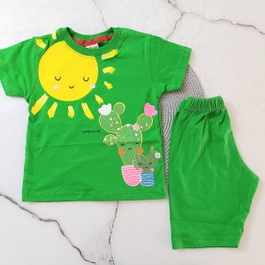 تیشرت و شلوارک کاکتوس سبز kids