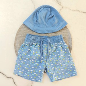 ست شلوارک و کلاه دریا kids