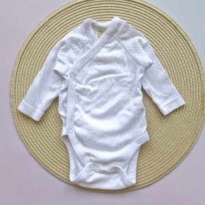 بادی آستین بلند جلودکمه سفید کبریتی zara