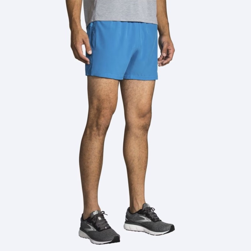 شلوارک  رانینگ بروکس مردانه آبی BROOKS SHERPA 5" SHORT  کد 595