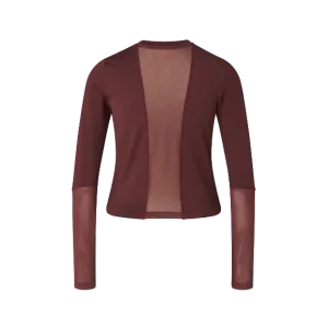 تیشرت کراپ زنانه سماقی کریویت CRIVIT LONG SLEEVE SPORTS TOP