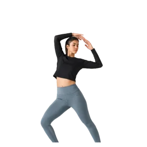 تیشرت کراپ کریویت  مشکی  CRIVIT LONG SLEEVE SPORTS TOP