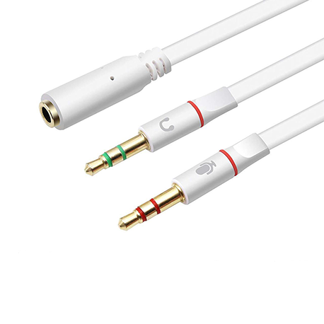 کابل تبدیل 1 به 2 جک 3.5 میلیمتری طول 0.2 متر