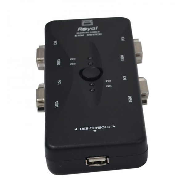 سوئیچ 4 پورت دستی KVM  رویال Royal مدل 4UK