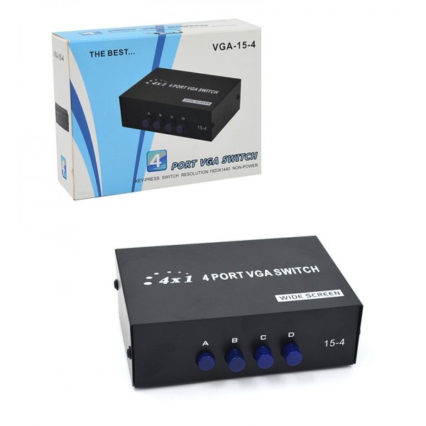 سوئیچ 4 پورت VGA کایزر KAISER مدل VGA-2004